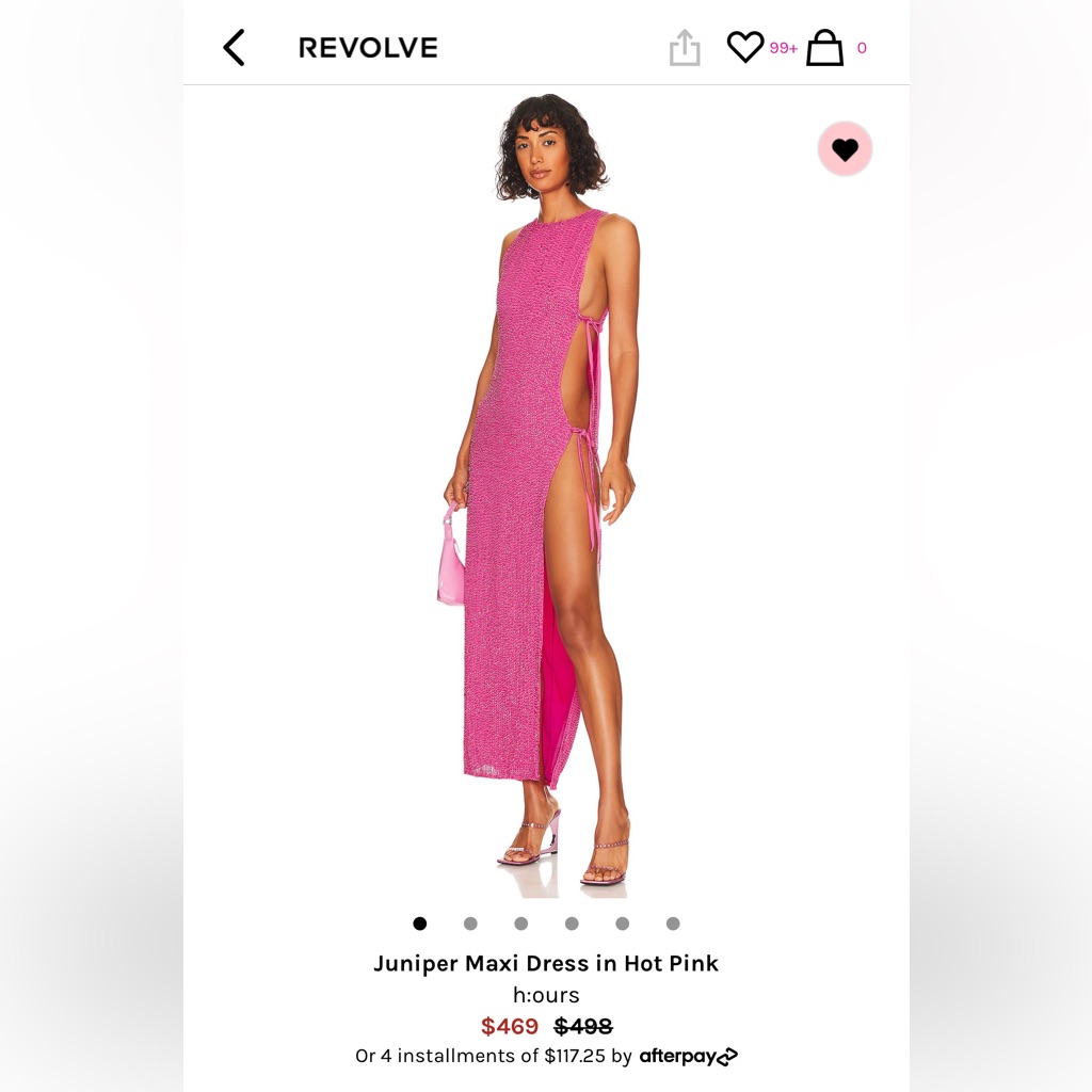 Revolve H:Ours Maxi Pink Sequin Dress